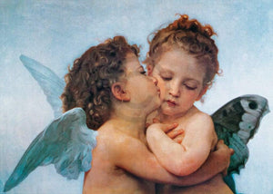 William Bouguereau   First Kiss Kunstdruk 70x50cm | Yourdecoration.be