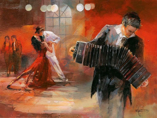 Willem Haenraets   Bandoneon Kunstdruk 80x60cm | Yourdecoration.be