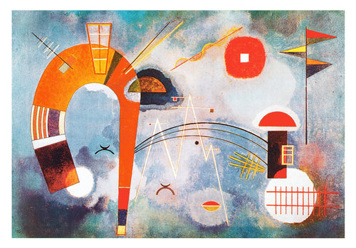 Wassily Kandinsky   Rond et pointu Kunstdruk 100x70cm | Yourdecoration.be