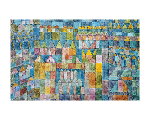 Paul Klee   Tempelviertel von Pert, 1928 Kunstdruk 50x40cm | Yourdecoration.be