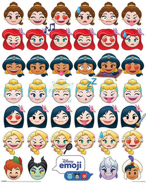 Pyramid Disney Emoji Princess Emotions Poster 40x50cm | Yourdecoration.be