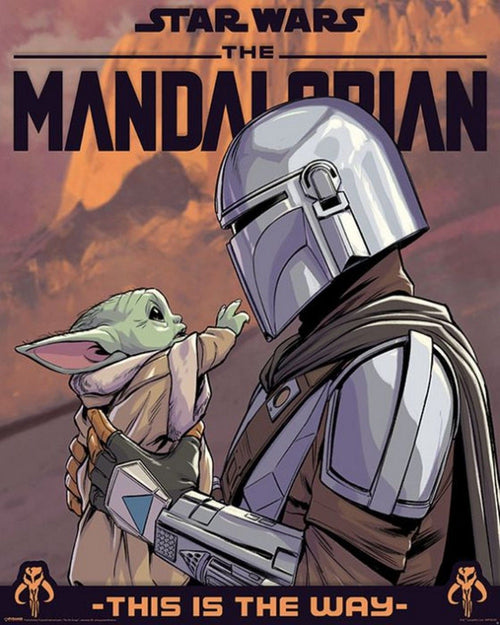 Pyramid Star Wars The Mandalorian Hello Little One Poster 40X50cm | Yourdecoration.be