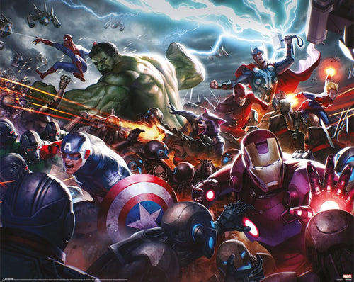 Pyramid Mpp50807 Marvel Future Fight Heroes Assault Poster 50x40cm | Yourdecoration.be