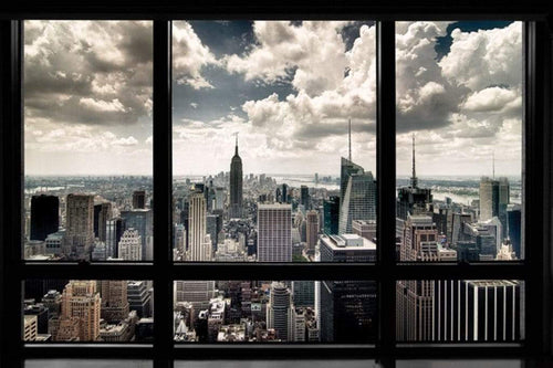 Pyramid New York Window Poster 91,5x61cm | Yourdecoration.be