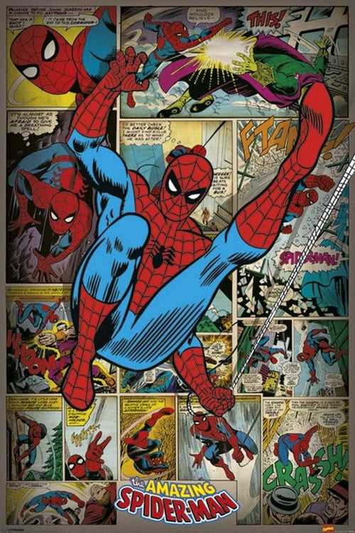 Pyramid Marvel Comics Spider Man Retro Poster 61x91,5cm | Yourdecoration.be
