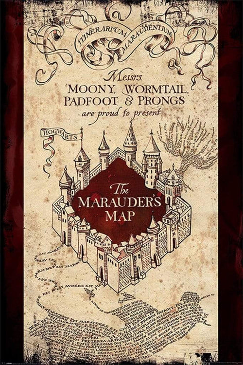 Pyramid Harry Potter The Marauders Map Poster 61x91,5cm | Yourdecoration.be