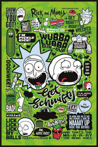 Pyramid Rick and Morty Quotes Poster 61x91,5cm | Yourdecoration.be