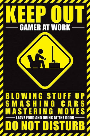 Pyramid Gamer At Work Do Not Disturb Poster 61x91,5cm | Yourdecoration.be