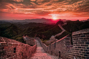 Pyramid The Great Wall of China Sunset Poster 91,5x61cm | Yourdecoration.be
