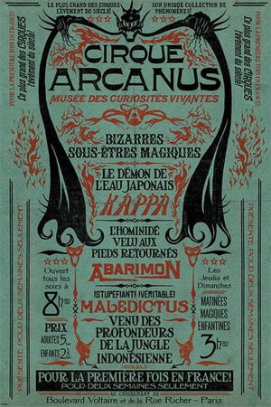 Pyramid Fantastic Beasts the Crimes of Grindelwald Le Cirque Arcanus Poster 61x91,5cm | Yourdecoration.be