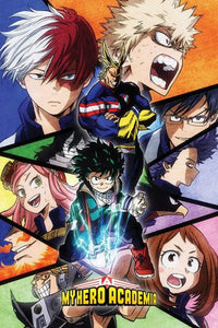 Pyramid My Hero Academia Characters Mosaic Poster 61x91,5cm | Yourdecoration.be