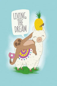 Pyramid Living the Dream Llama and Sloth Poster 61x91,5cm | Yourdecoration.be