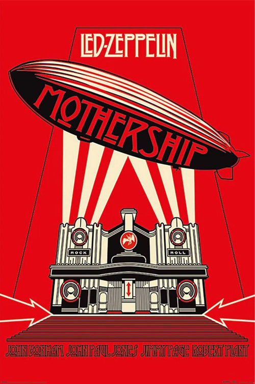 pyramid pp34445 led zeppelin mothership red poster 61x91 5cm | Yourdecoration.be