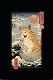 Pyramid Vincent Trinidad Catzilla Ukiyoe Poster 61X91 5cm | Yourdecoration.be