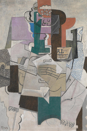 Pyramid Picasso Fruit Dish Bottle and Violin Poster 61x91,5cm | Yourdecoration.be