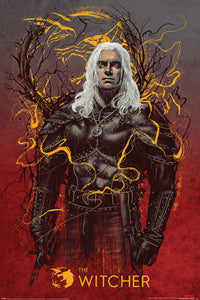 Pyramid The Witcher Geralt the Wolf Poster 61x91,5cm | Yourdecoration.be