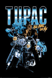 Pyramid Pp35000 Tupac Shakur All Eyez Motorcycle Poster 61X91-5cm | Yourdecoration.be