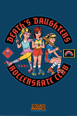 Pyramid PP35012 Steven Rhodes Death'S Daughters Rollerskate Club Poster | Yourdecoration.be