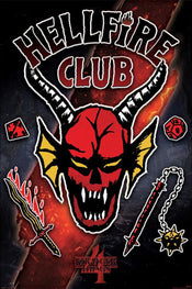 pyramid pp35197 stranger things 4 hellfire club emblem rift poster 61x91-5cm | Yourdecoration.be