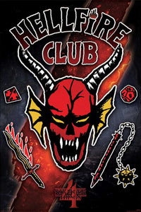 pyramid pp35197 stranger things 4 hellfire club emblem rift poster 61x91-5cm | Yourdecoration.be