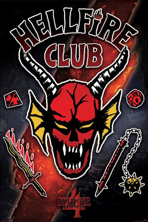 pyramid pp35197 stranger things 4 hellfire club emblem rift poster 61x91-5cm | Yourdecoration.be