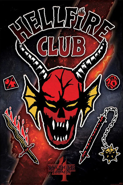 pyramid pp35197 stranger things 4 hellfire club emblem rift poster 61x91-5cm | Yourdecoration.be