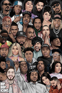 pyramid pp35209 hip hop icons poster 61x91,5cm | Yourdecoration.be