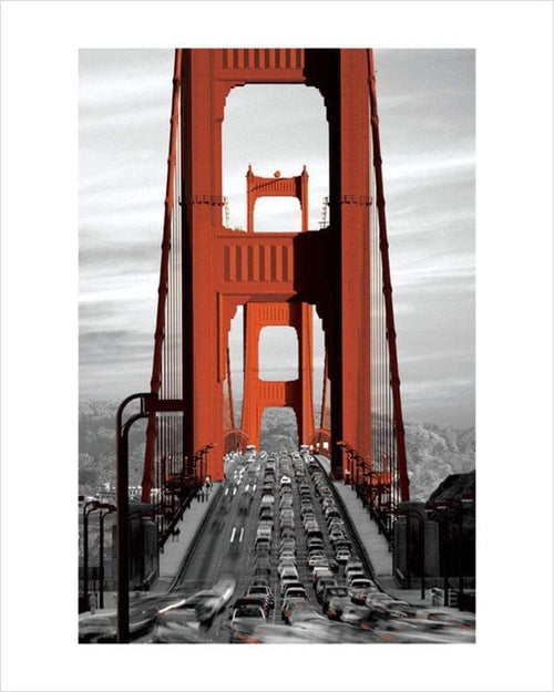 Pyramid Golden Gate Bridge San Francisco Kunstdruk 60x80cm | Yourdecoration.be