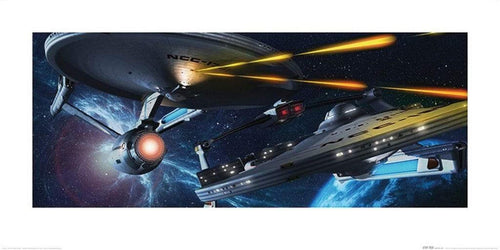 Pyramid Star Trek Enterprise vs Reliant Kunstdruk 50x100cm | Yourdecoration.be