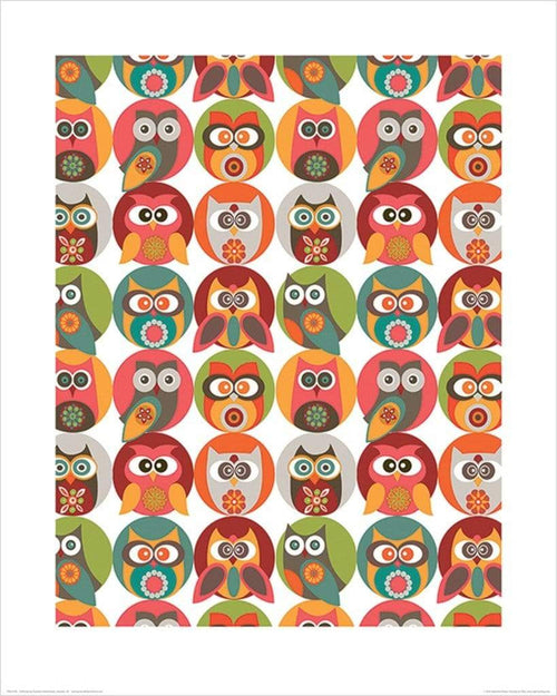 Pyramid Valentina Ramos Owls Family Kunstdruk 40x50cm | Yourdecoration.be