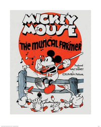 Pyramid Mickey Mouse The Musical Farmer Kunstdruk 40x50cm | Yourdecoration.be
