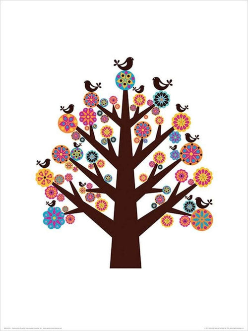 Pyramid Valentina Ramos Tree of Flowers Kunstdruk 30x40cm | Yourdecoration.be