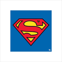 Pyramid Superman Classic Logo Kunstdruk 40x40cm | Yourdecoration.be