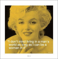 Pyramid Marilyn Monroe iQuote Mans World Kunstdruk 40x40cm | Yourdecoration.be