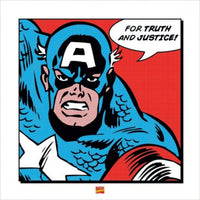 Pyramid Captain America For truth and justice Kunstdruk 40x40cm | Yourdecoration.be