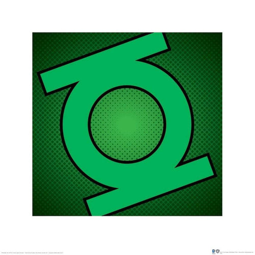 Pyramid DC Comics Green Lantern Symbol Kunstdruk 40x40cm | Yourdecoration.be