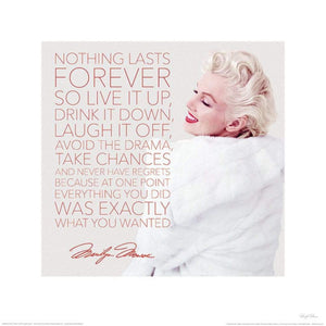 Pyramid Marilyn Monroe Nothing Lasts Forever Kunstdruk 40x40cm | Yourdecoration.be
