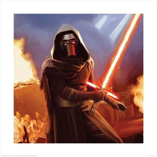 Pyramid Star Wars Episode VII Kylo Ren Fire Kunstdruk 40x40cm | Yourdecoration.be