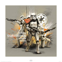 Pyramid Star Wars Rogue One Stormtroopers Profile Kunstdruk 40x40cm | Yourdecoration.be