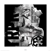 Pyramid Star Wars Rogue One Stormtrooper Smoke Kunstdruk 40x40cm | Yourdecoration.be