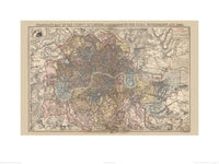 Pyramid Stanfords Map of the County of London 1888 Kunstdruk 60x80cm | Yourdecoration.be