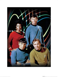 Pyramid Star Trek Kirk Spock Uhura And Bones Kunstdruk 60x80cm | Yourdecoration.be