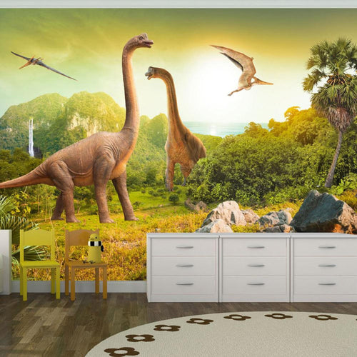 Artgeist Dinosaurs Vlies Fotobehang Sfeer | Yourdecoration.be