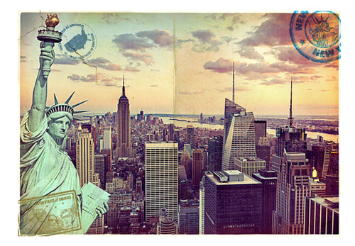 Fotobehang - Postcard From New York - Vliesbehang