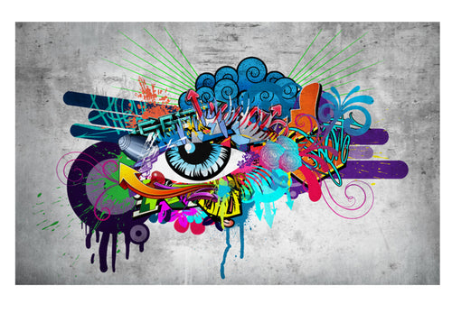 Fotobehang - Graffiti Eye - Vliesbehang
