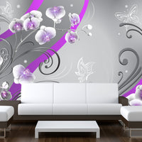 Fotobehang - Purple Orchids Variation - Vliesbehang