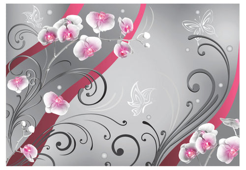 Fotobehang - Pink Orchids Variation - Vliesbehang