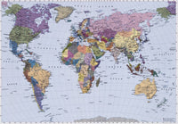 Komar World Map Fotobehang 270x188cm | Yourdecoration.be