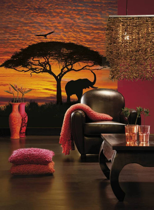 Komar African Sunset Fotobehang National Geographic 194x270cm | Yourdecoration.be