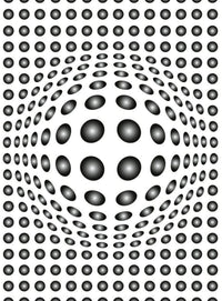 Wizard+Genius Dots Black And White Vlies Fotobehang 192x260cm 4 banen | Yourdecoration.be
